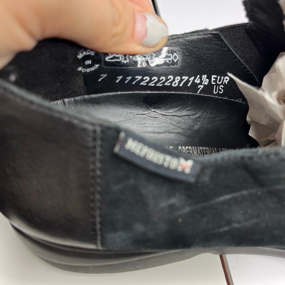 Mephisto Women's Loafers Size 7 Black Romea Leather Slip On Comfort - Picture 10 of 12